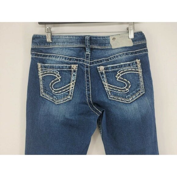 Silver Jeans Suki Women's Size 28/30 Stretch Boot Distressed Medium Wash - Picture 4 of 6